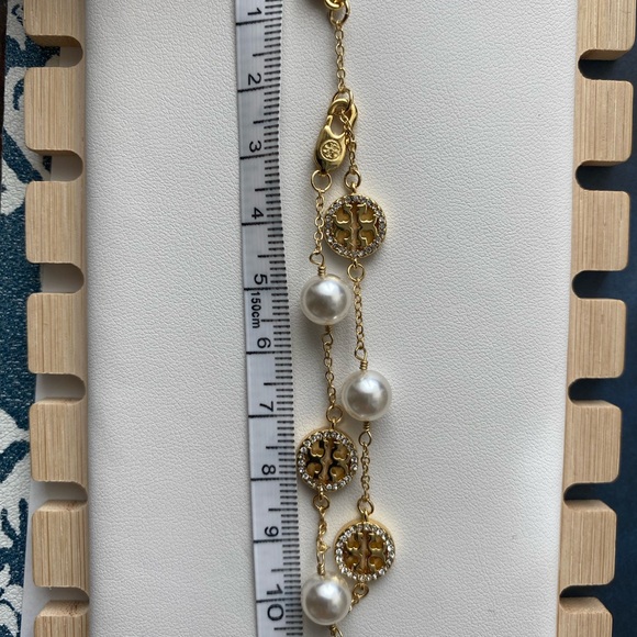 Tory Burch Gold and Pearl Bracelet - Picture 2 of 4